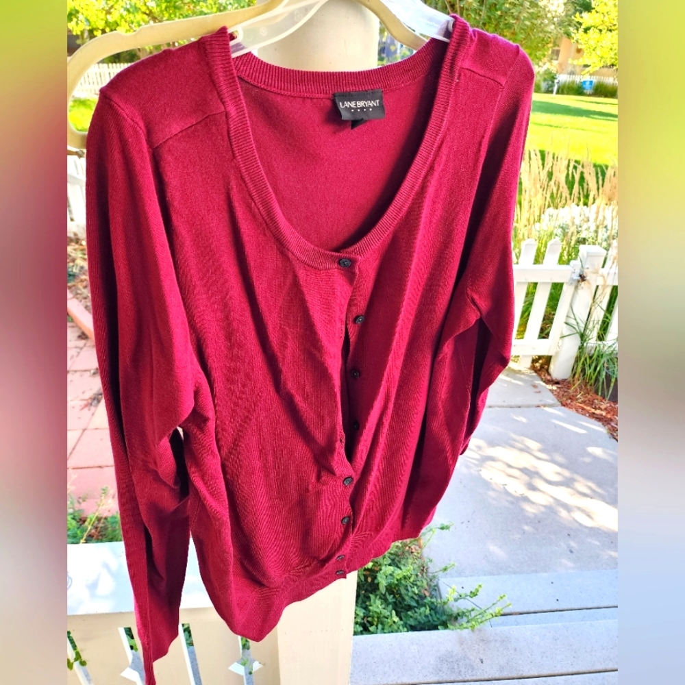 Lane Bryant cardigan button front sweater